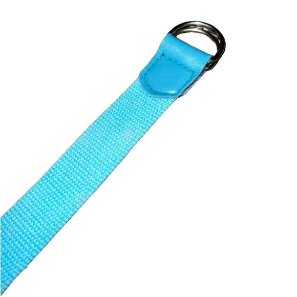 Vintage Adjustable Light Blue Fabric Belt - Small/Medium Waist - Picture 9 of 16